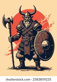 Viking Warrior illustration design art