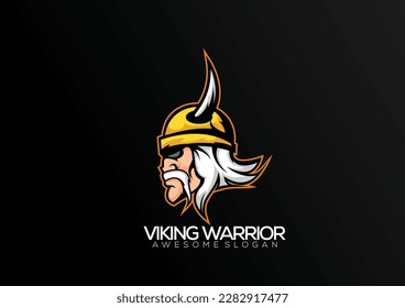 viking warrior logo team esport mascot design