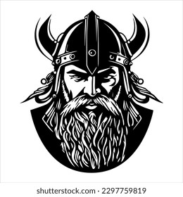 Viking Warrior Portrait Vectorlogo