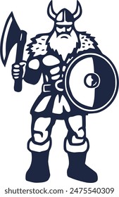 A viking warrior vector icon illustration