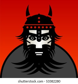 Viking warrior, vector illustration
