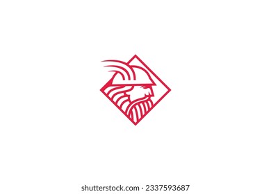 viking warrior vector template logo design