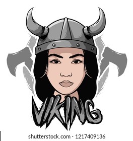 Wikingerin-Vektorillustration