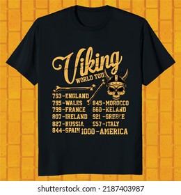 viking world tour t-shirt design