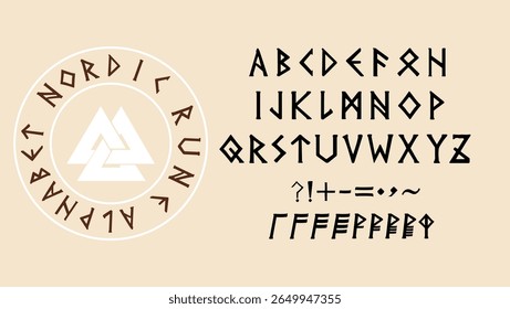 Runas Inspiradas pela Viking - Conjunto de Letterações Antigas Decorativas