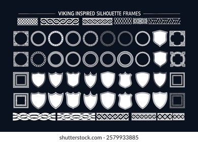 Viking-Inspired Silhouette Frames - Nordic Shields 