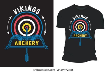 Vikings Archery - Vector Graphic T shirt Design