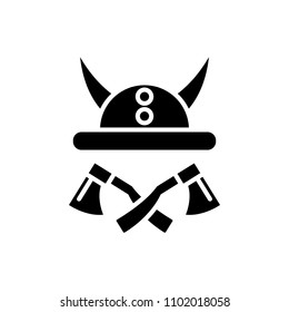 Vikings' armor black icon concept. Vikings' armor flat  vector symbol, sign, illustration.