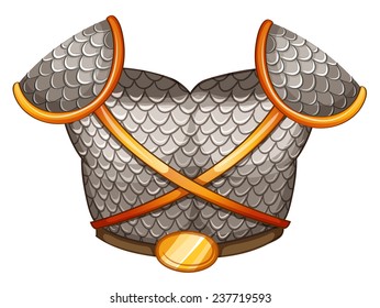Un protector del cuerpo viking sobre un fondo blanco