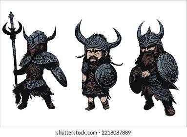 vikings in chibi style 3 heroes