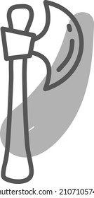 Vikings fight ax, illustration, vector on a white background.