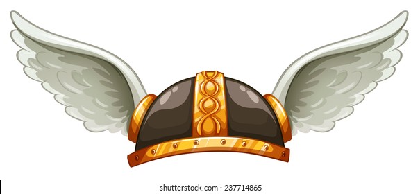 A viking's headgear on a white background
