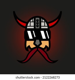 Viking's helmet mascot logo vector for esport gaming team