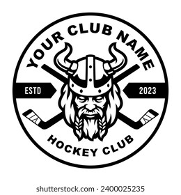 VIKINGS HOCKEY MASCOT LOGO TEMPLATE