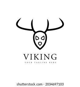 vikings logo design. minimalist logo, suitable for game community logo