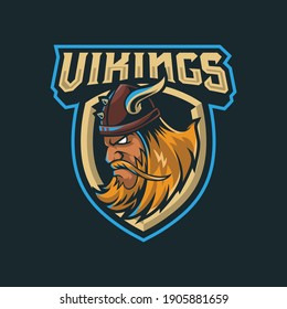 Vikings Mascot Logo Design Illustration For Sport Or E-sport Team