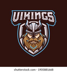 Vikings Mascot Logo Design Illustration For Sport Or E-sport Team