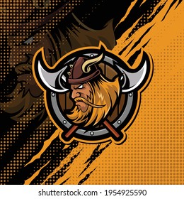 Vikings Mascot Logo Design Illustration