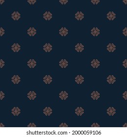Vikings pattern dark blue background, shield symbol print.