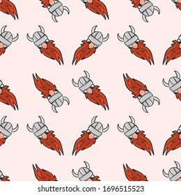 Vikings pattern, illustration, vector on white background