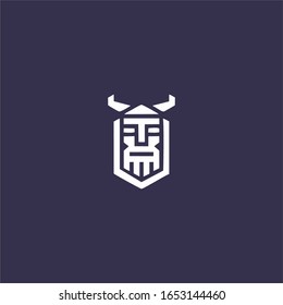 viking's premium logo and icon concept
