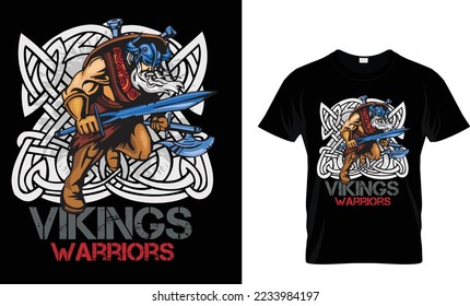 Vikings warrior t shirt design