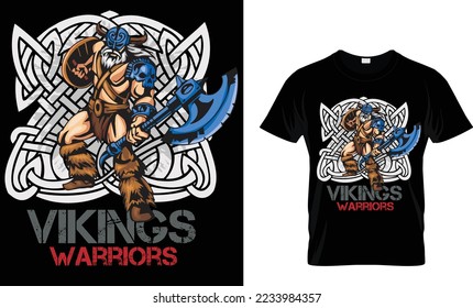 Vikings warrior t shirt design 2
