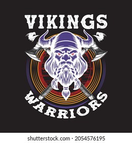 Vikings warriors t shirt design - Print design