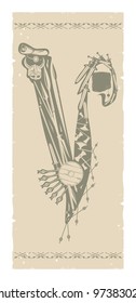The Vikings-a capital letter, 1, vector