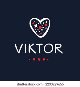 (Viktor) Nom de calligraphie, illustration Vectorielle.