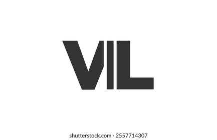 VIL logo design template with strong and modern bold text. Initial based vector logotype featuring simple and minimal typography. Trendy company identity ideal for businesses brand presence.