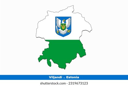 Bandera de Viljandi - Condados de Estonia (Vector)