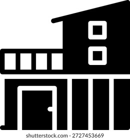 Vector de ilustración de icono de glifo de villa
