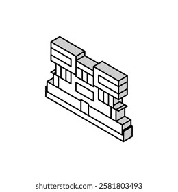 villa house isometric icon vector. villa house sign. isolated symbol illustration