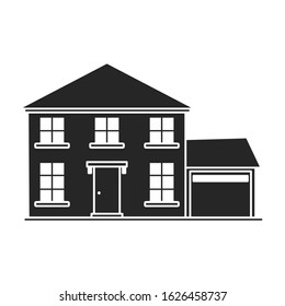 Villa of house vector icon.Black,simple vector icon isolated on white background villa of house .