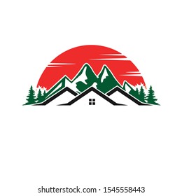 villa or housing located in the mountains