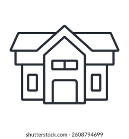 villa icon collection .design style with background