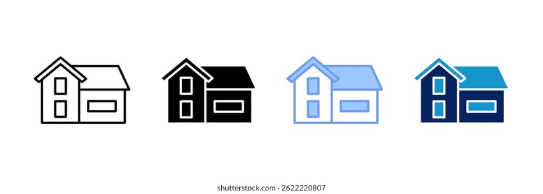 Villa Icon Definir Coleção de Vários Estilos