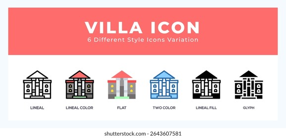 Ícone Villa para web. aplicativos móveis e interface do usuário.
