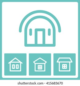 Villa icons. Web vector graphic. Design collection.