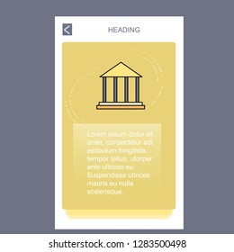 Villa mobile vertical banner design design. Vector