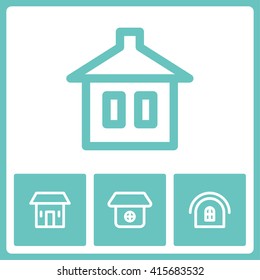 Villa object. Web vector graphic. Design collection.