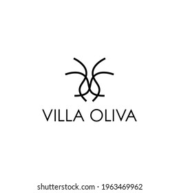 Villa Oliva Logo Minimalis Modren Creative Design