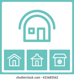 Villa pictogram. Web vector graphic. Design collection.