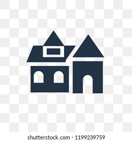 Villa vector icon isolated on transparent background, Villa transparency concept can be used web and mobile