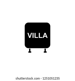 villa vector icon. villa sign on white background. villa icon for web and app