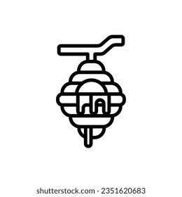 Village Beehive Outline Icon Vector Illustration