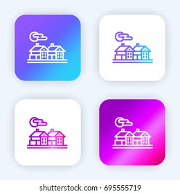 Village bright purple and blue gradient app icon