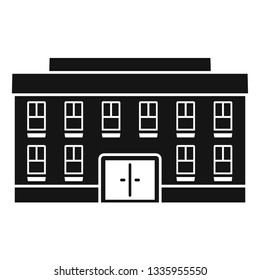 Village courthouse icon. Simple illustration of village courthouse vector icon for web design isolated on white background