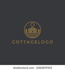 village farm cottage minimalist logo